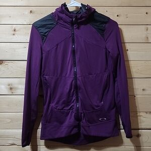 Oakley Purple Training Work Out Stretch Jacket W/ Pockets Size XS